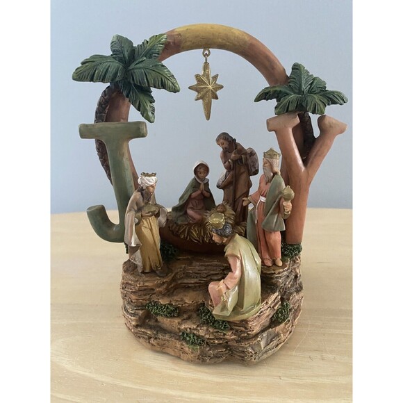 Roman Fontanini Joy Nativity Scene Music Box 2012 Joy to the World - Picture 1 of 8